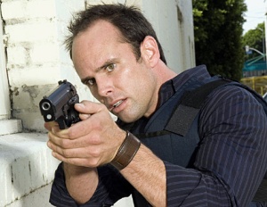 Walton Goggins, who should maybe be concerned over the number of times he's been cast as the dummy racist hick 